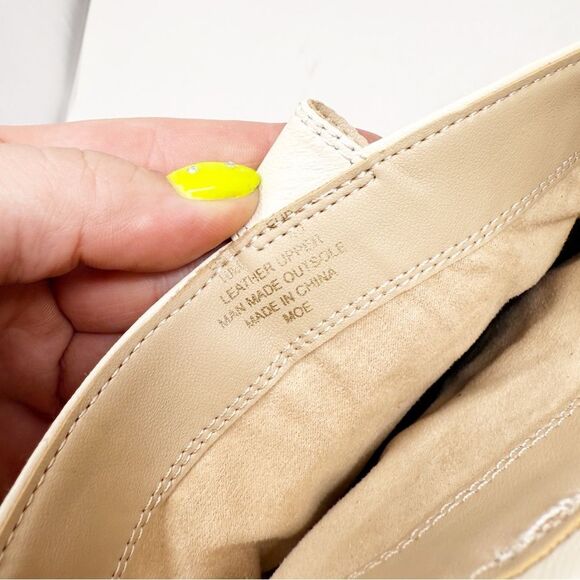 Sam Edelman White Leather Moe Western Cowboy Heeled Booties Size 10 - Picture 7 of 7